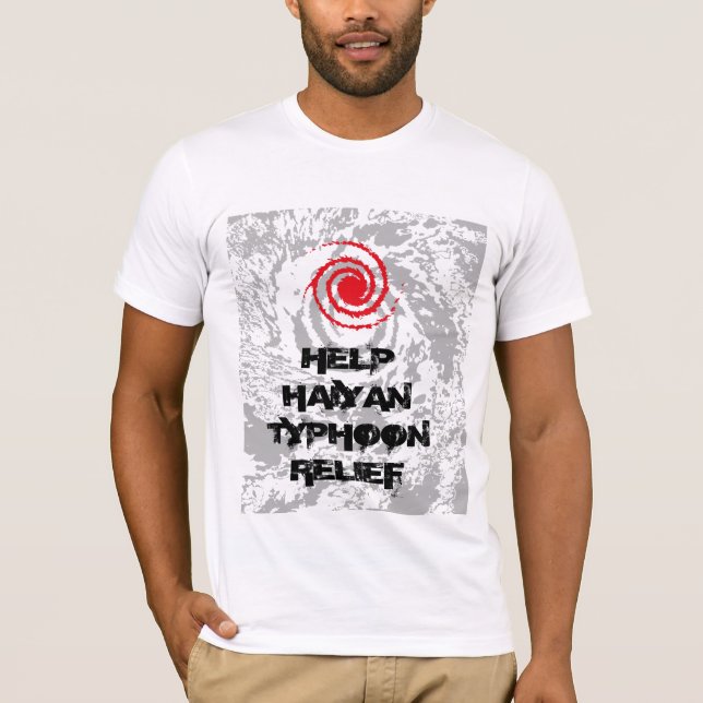 T-shirt Aidez Haiyan à secourir les typhons (Devant)