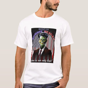 T-shirt Aidez-nous zombi Reagan !