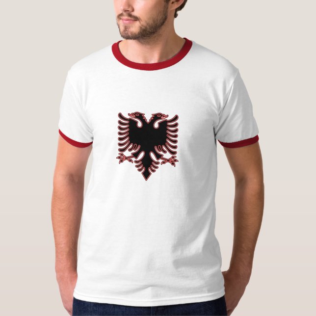 T-shirt Aigle à deux têtes en Albanie (Devant)