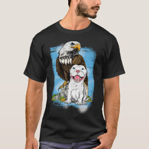 T-shirt Aigle à tête blanche américaine et aigle à tête bl