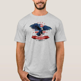 T-shirt Aigle américain aux couleurs de drapeau Étoiles et