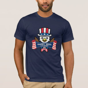T-shirt Aigle Américain Patriotique Joyeux 250e Anniversai