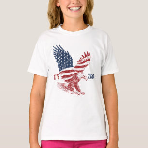 T-shirt Aigle Américain Patriotique Joyeux 250e Anniversai