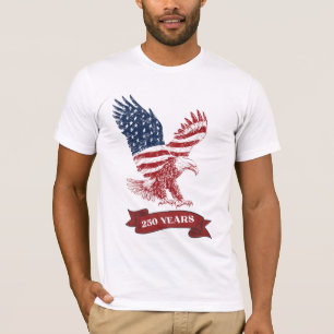 T-shirt Aigle Américain Patriotique Joyeux 250e Anniversai