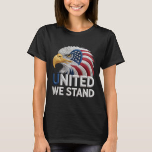 T-shirt Aigle Américain Patriotique Style Broderie Patriot