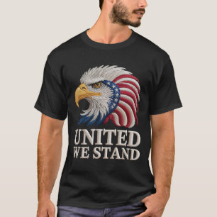 T-shirt Aigle Américain Patriotique Style Broderie Patriot