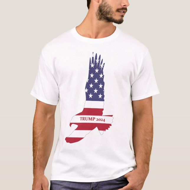 T-shirt Aigle américain Trump 2024 (Devant)