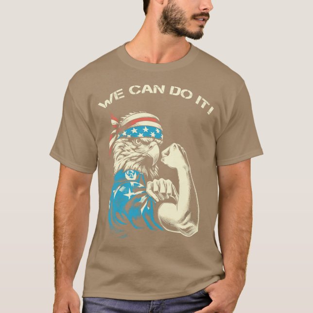 T-shirt Aigle Bald On Peut Le Faire Parodique (Devant)