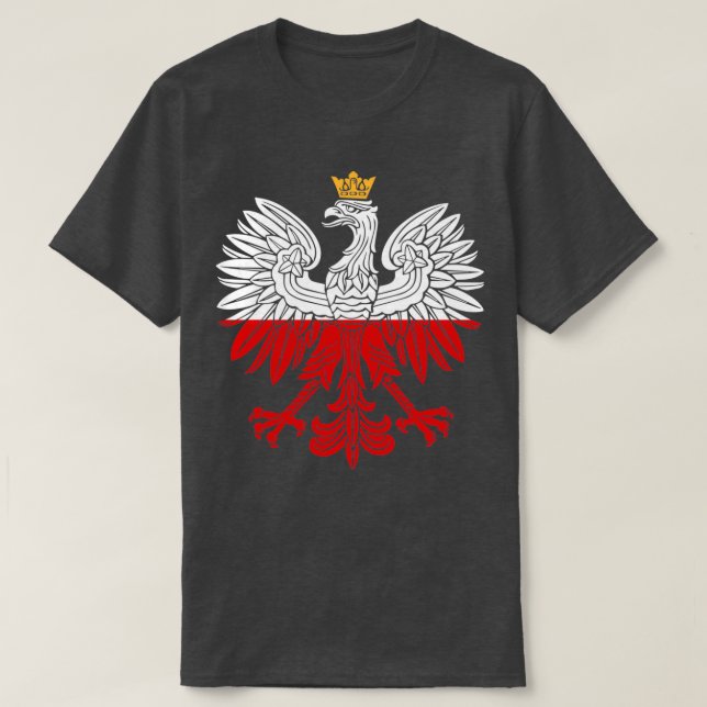 T-shirt Aigle blanc polonais Pologne Polska Design  (Design devant)