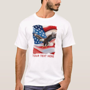 T-shirt Aigle chauve et drapeau américain pour le 4 juille