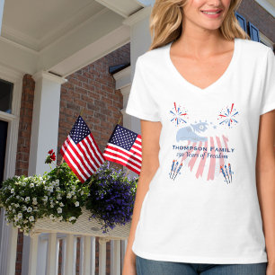 T-shirt Aigle chauve patriotique Amérique 250e 4 juillet