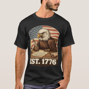 T-shirt Aigle chauve patriotique Père fondateur 1776