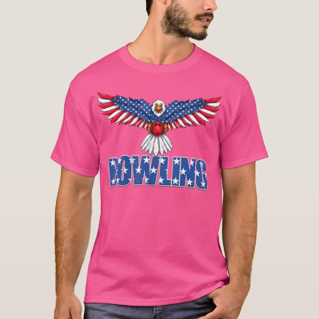T-shirt Aigle De Bowling Et Usa (Devant)