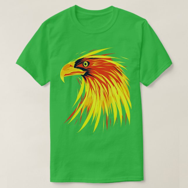 T-shirt Aigle De Feu Brûlant Aigle (Design devant)