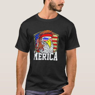 T-shirt Aigle de l'aigle à tête blanche Mullet 4 juillet f