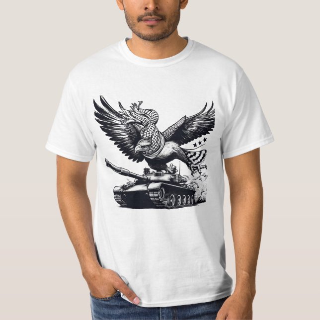 T-SHIRT AIGLE DE RÉSILIENCE PALESTINE (Devant)