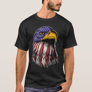 T-shirt Aigle drapeau américain 4 juillet patriotique