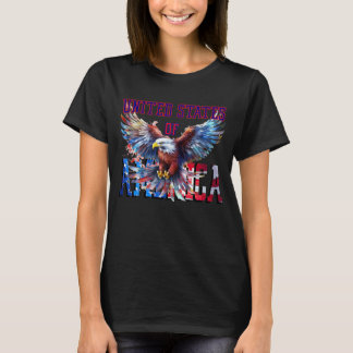 T-shirt Aigle en flamme Tee patriotique