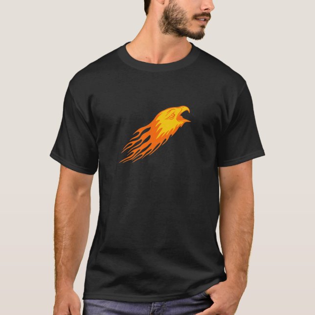 T-shirt Aigle en flammes (Devant)