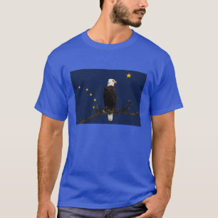 T-shirt Aigle Et Drapeau De L'Alaska