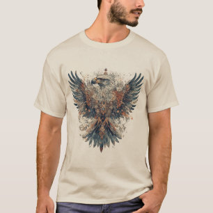 T-shirt Aigle majestueux dans un design artistique complex