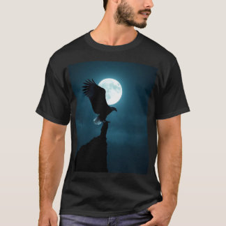T-shirt Aigle majestueux dans une forêt au clair de lune G