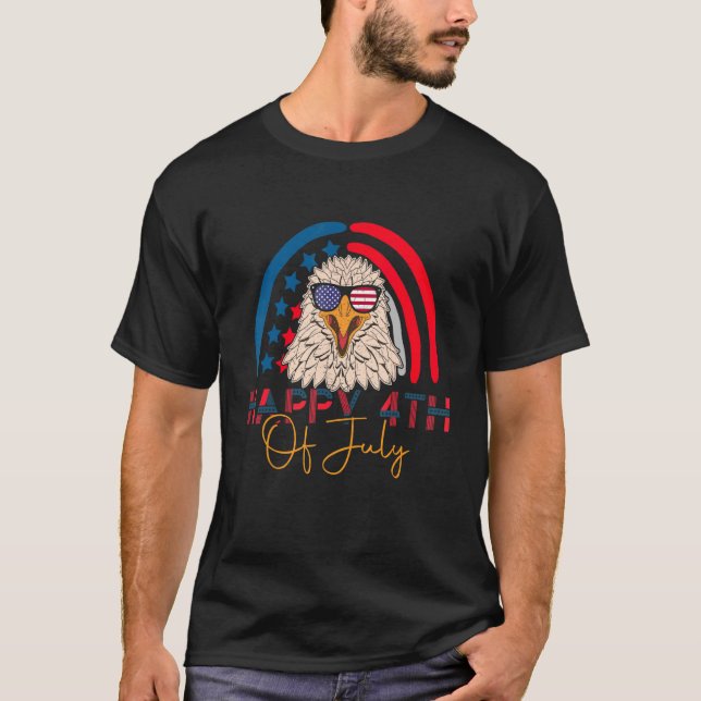 T-shirt Aigle patriotique 4 juillet Drapeau américain amér (Devant)