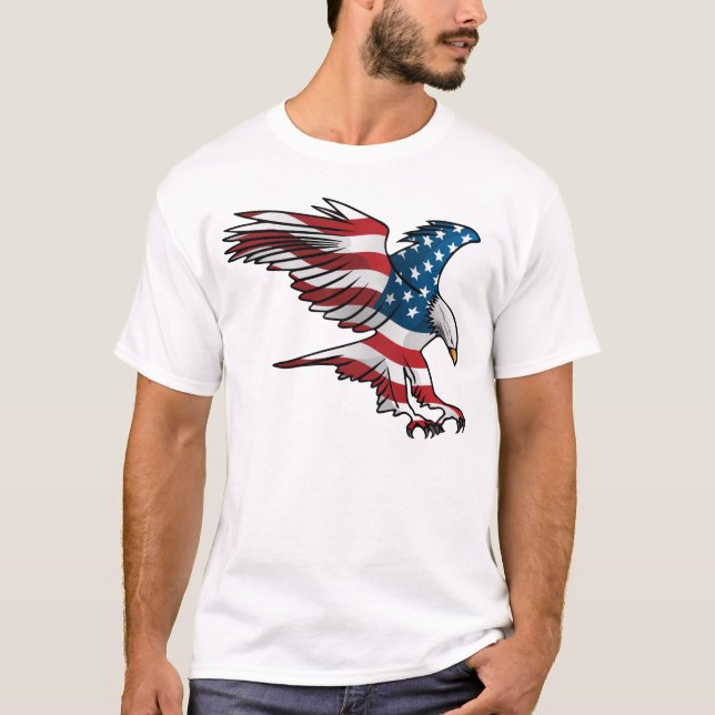T-shirt Aigle patriotique américain (Devant)