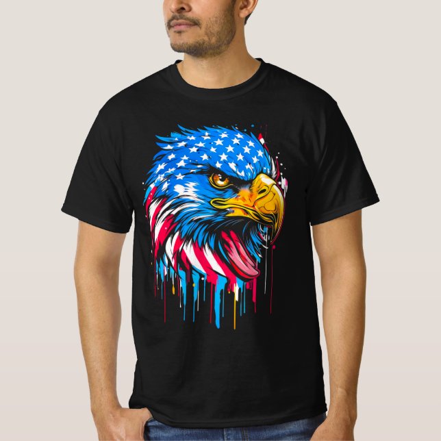 T-shirt Aigle patriotique américain (Devant)