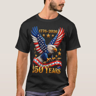 T-shirt Aigle patriotique américain 250e anniversaire 250e