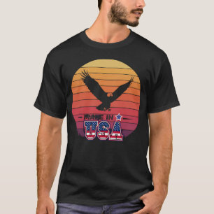 T-shirt Aigle Patriotique Américain "Fabriqué aux Etats-Un