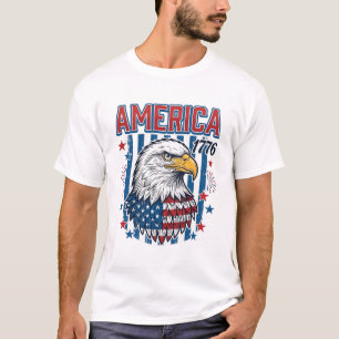T-shirt Aigle patriotique américain vintage vector design