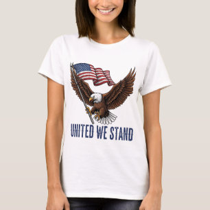 T-shirt Aigle patriotique avec drapeau américain
