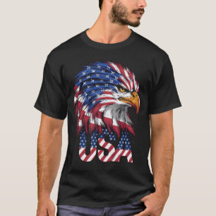 T-shirt Aigle Patriotique Eagle, Drapeau Américain 4e Ju