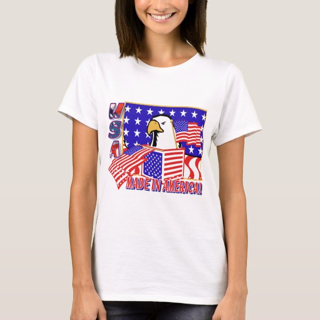 T-shirt AigLE PATRIOTIQUE - FAIT EN AMÉRIQUE (Devant)
