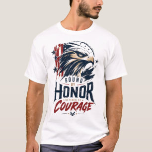 T-shirt Aigle Patriotique Honneur Courage Graphique