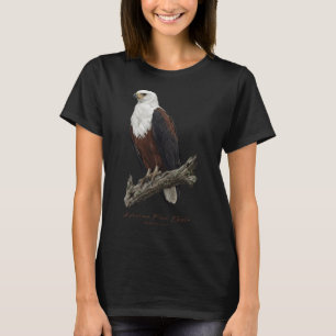 T-shirt Aigle pêcheur africain sur une branche rustique