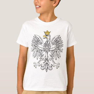T-shirt Aigle Polonais Avec Couronne Or