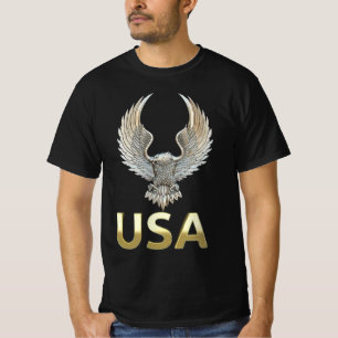 T-Shirt Aigle USA Doré