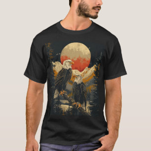 T-shirt Aigles Royaux au Lever du Soleil – Graphisme Fauni