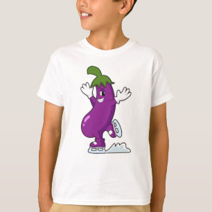 T-shirt Aiguille au patinage sur glace avec patins sur gla