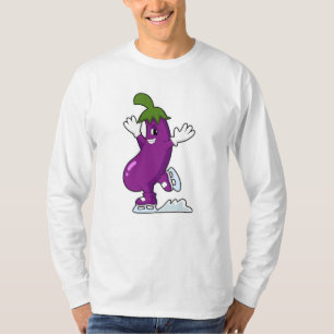 T-shirt Aiguille au patinage sur glace avec patins sur gla