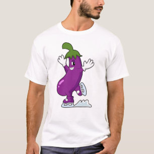 T-shirt Aiguille au patinage sur glace avec patins sur gla