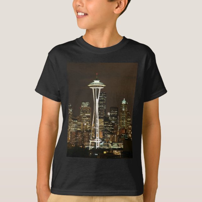 T-shirt Aiguille verte de l'espace de Seattle Washington (Devant)