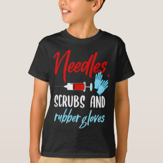 T-shirt Aiguilles Phlebotomistes Gants Gants Technologie d