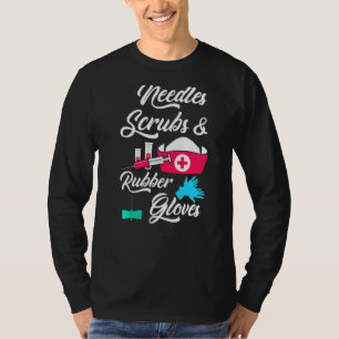 T-shirt Aiguilles Scrubs Gants en caoutchouc Phlebotomiste