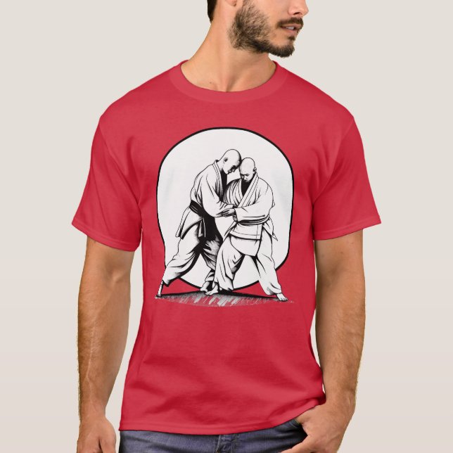 T-shirt Aikido Martial Arts Sports Fighters At Sunset fami (Devant)