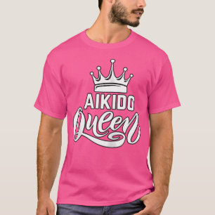 T-shirt Aikido Queen Martial Arts Kanji Martial Arts Femme