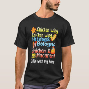 T-shirt Aile de poulet Aile de poulet Hotdog et Bologna