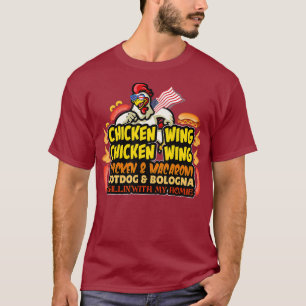 T-shirt Aile de poulet Aile de poulet Hotdog et Bologne